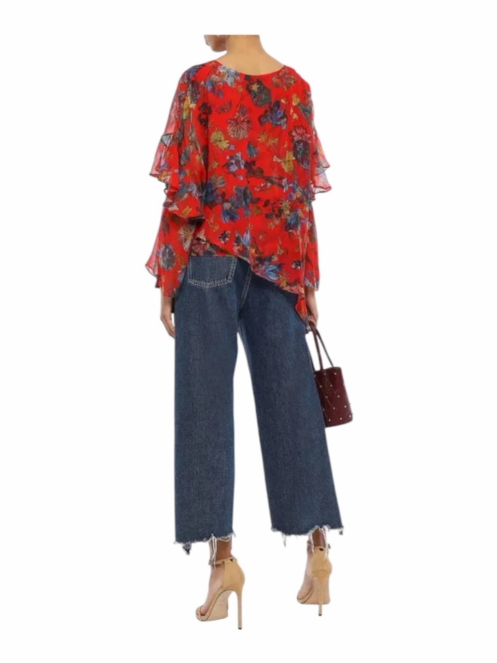 IRO Paris Floral Print Silk Georgette Blouse Size 34 - Picture 2 of 5